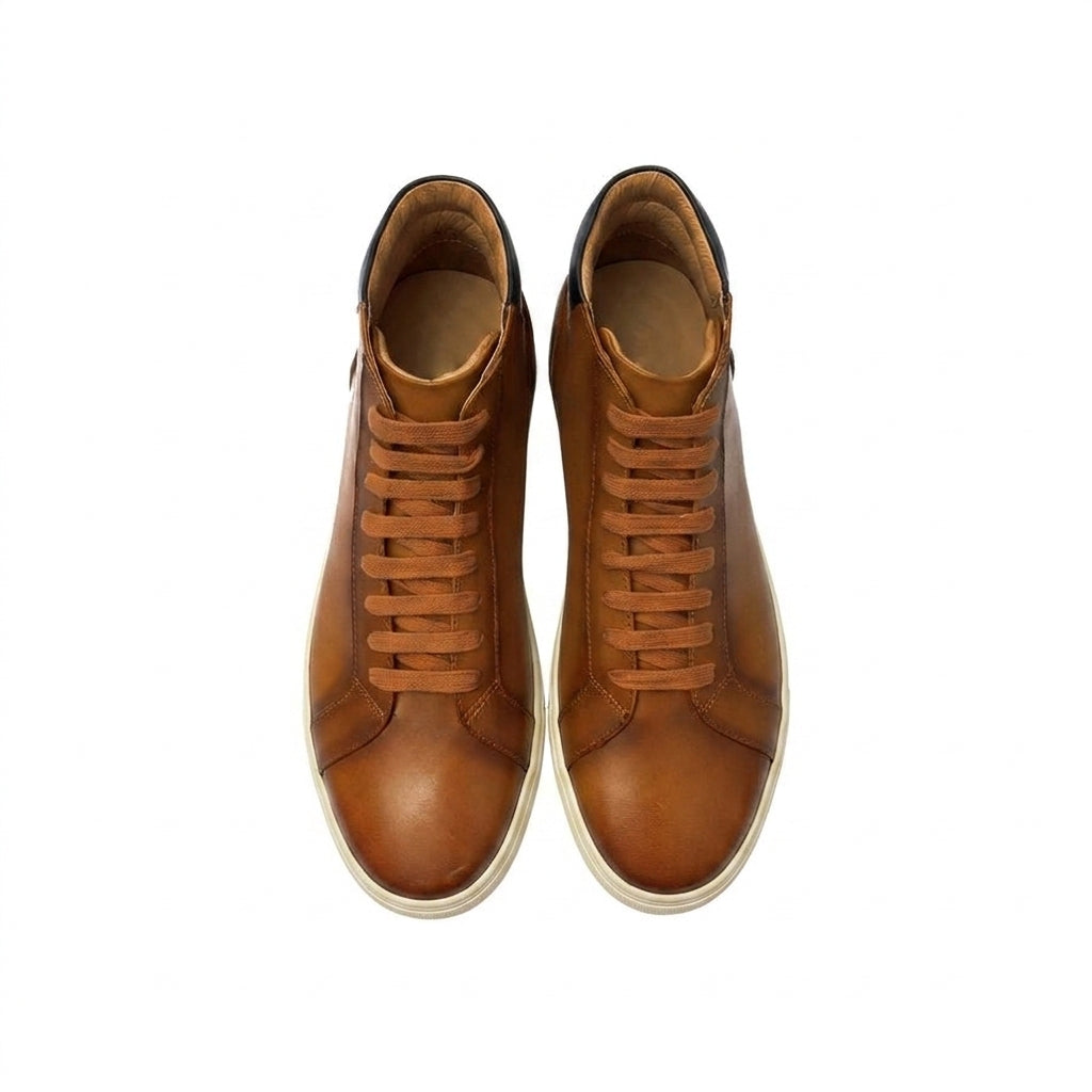 Tan Leather Angus Sneaker Boots