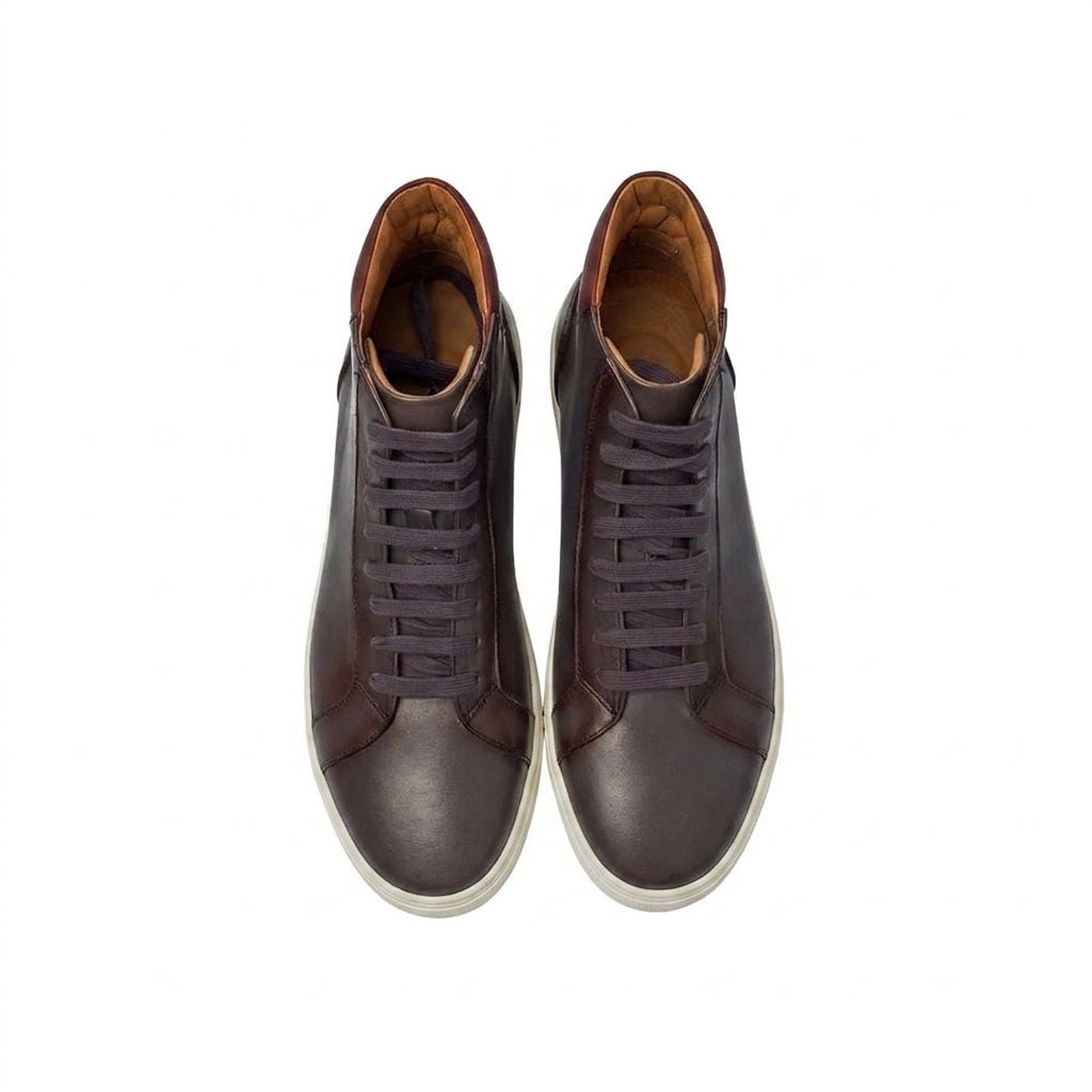 Brown Leather Angus Sneaker Boots