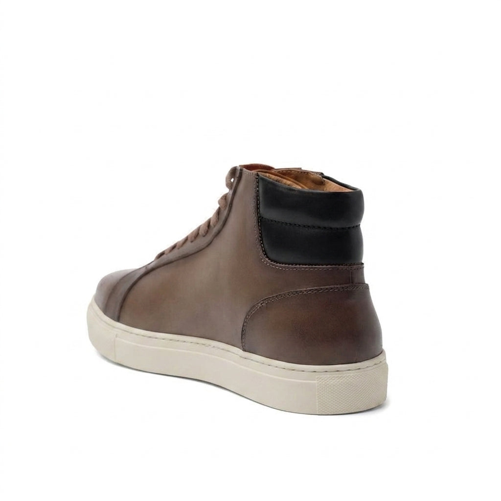 Copper Brown Leather Angus Sneaker Boots