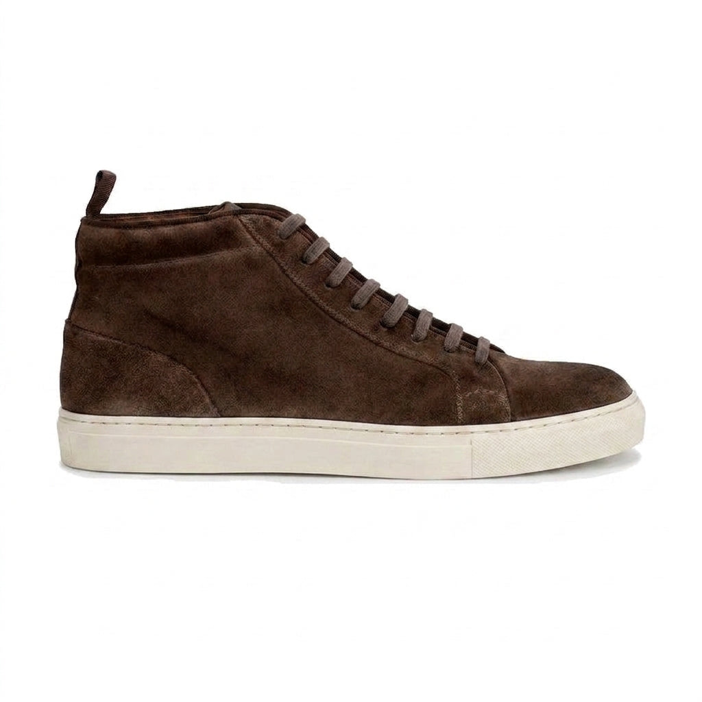 Biege Suede Leather Angus Sneaker Boots