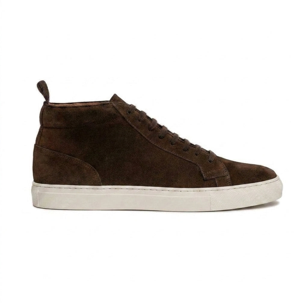 Brown Suede Leather Angus Sneaker Boots