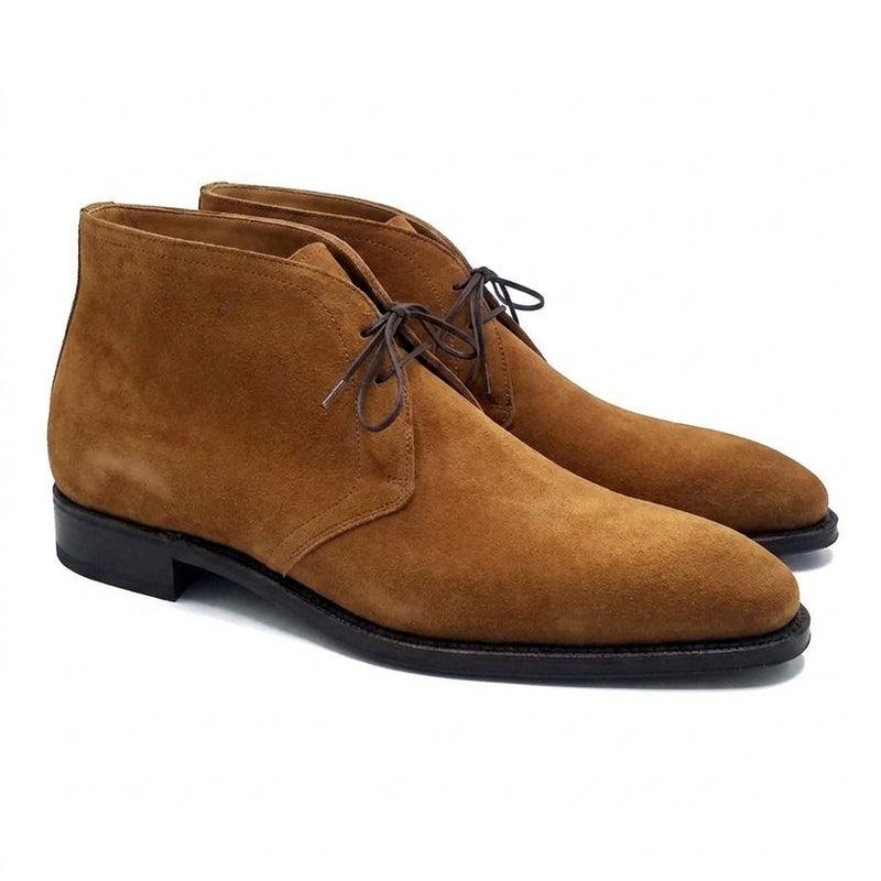 Flat Feet Shoes - Brown Suede Corowa Chelsea Boots with Arch Support