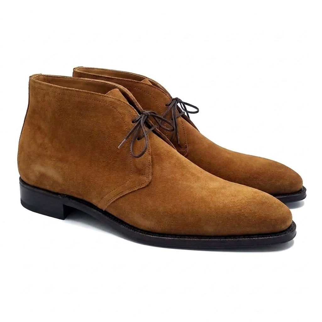 Flat Feet Shoes - Brown Suede Corowa Chelsea Boots with Arch Support