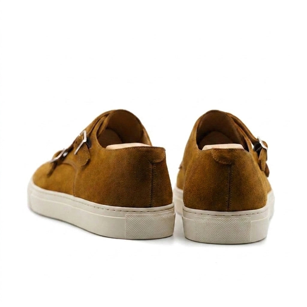 Tan Suede Ferrol Monk Strap Sneakers