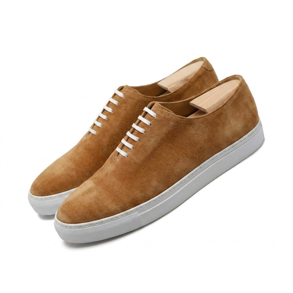 Tan Suede Ferrol Whole Cut Sneakers