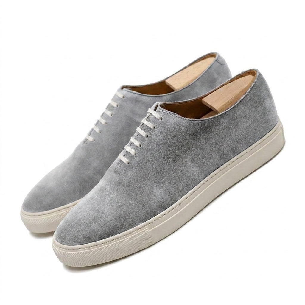 Grey Suede Ferrol Whole Cut Sneakers