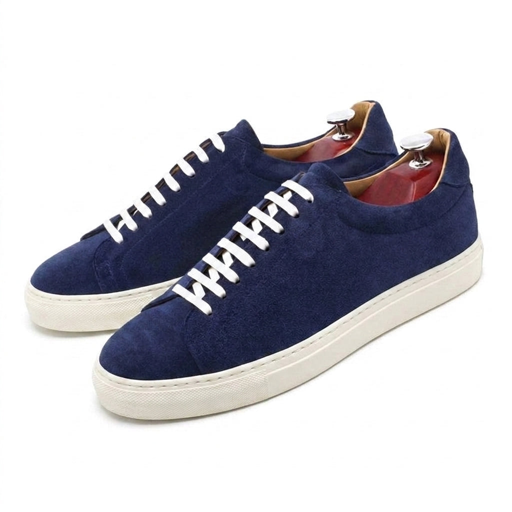 Navy Blue Suede Cieza Whole Cut Sneakers
