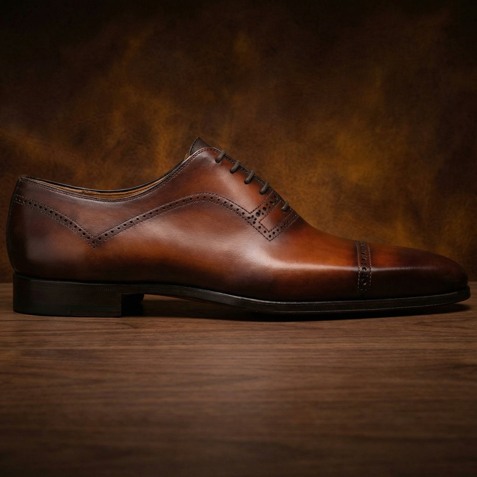 Brown Leather Crofton Brogue Oxfords