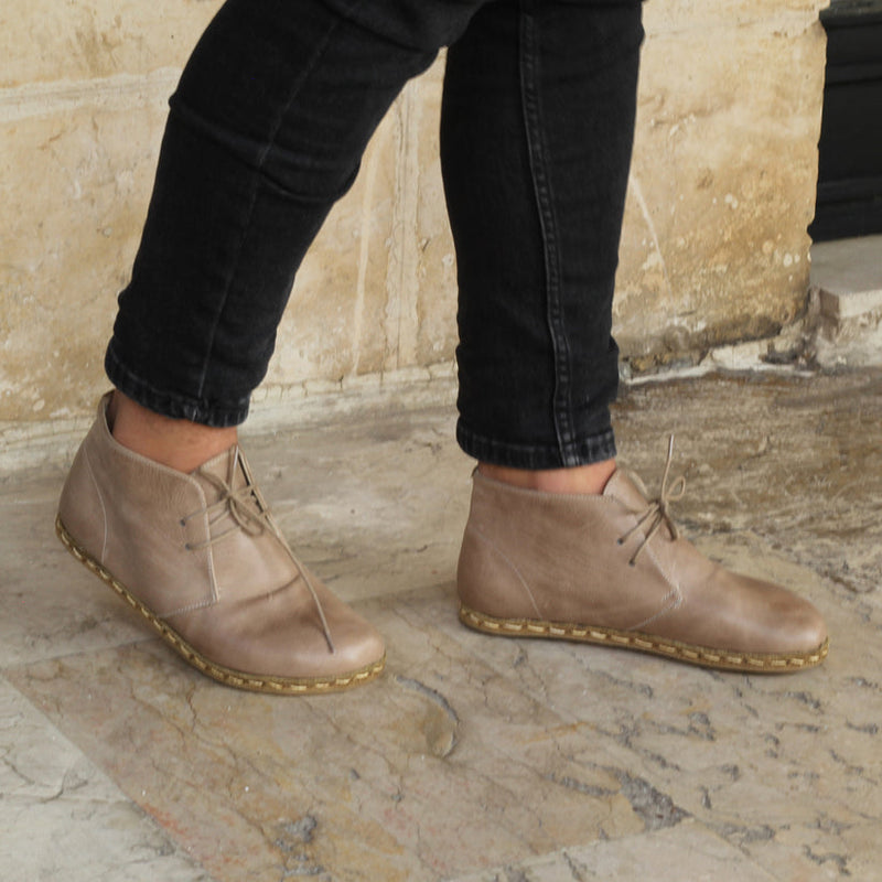 Light Tan Leather Dolcezza Barefoot Chukka Desert Boot
