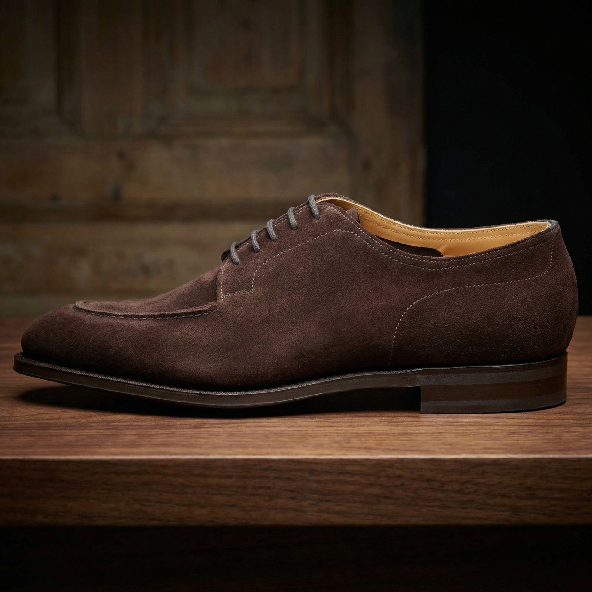 Brown Suede Hamlet Derby Shoes