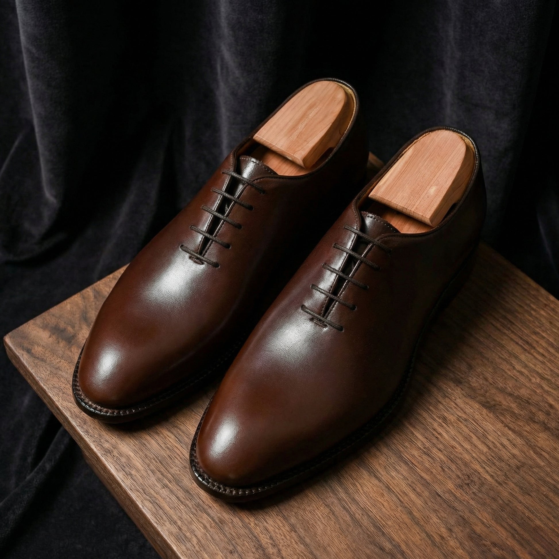 Brown Leather Drayton One Cut Oxfords - Formal Shoes