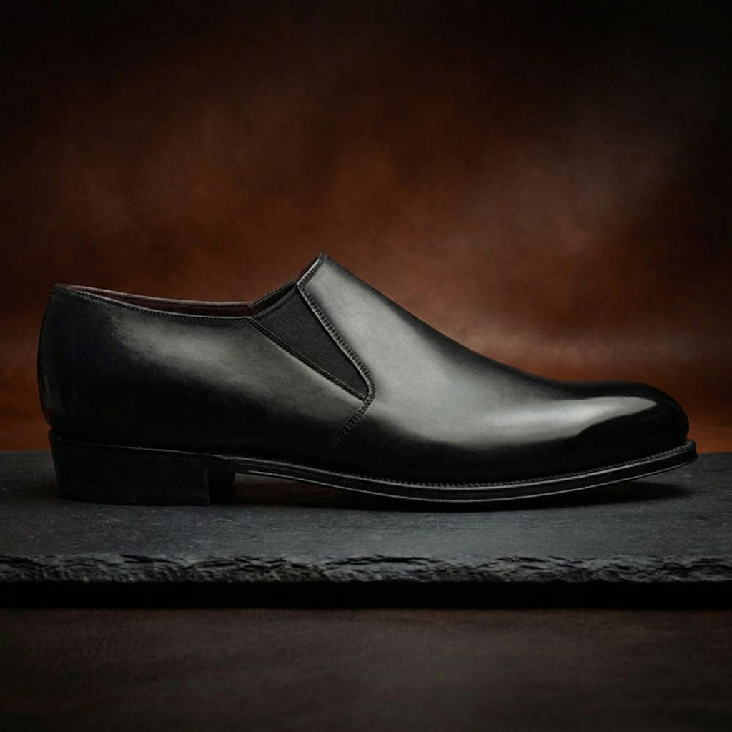 Luxury Edition - Artisian Made Black Italian Leather Worthing Loafers - Formal Shoes
