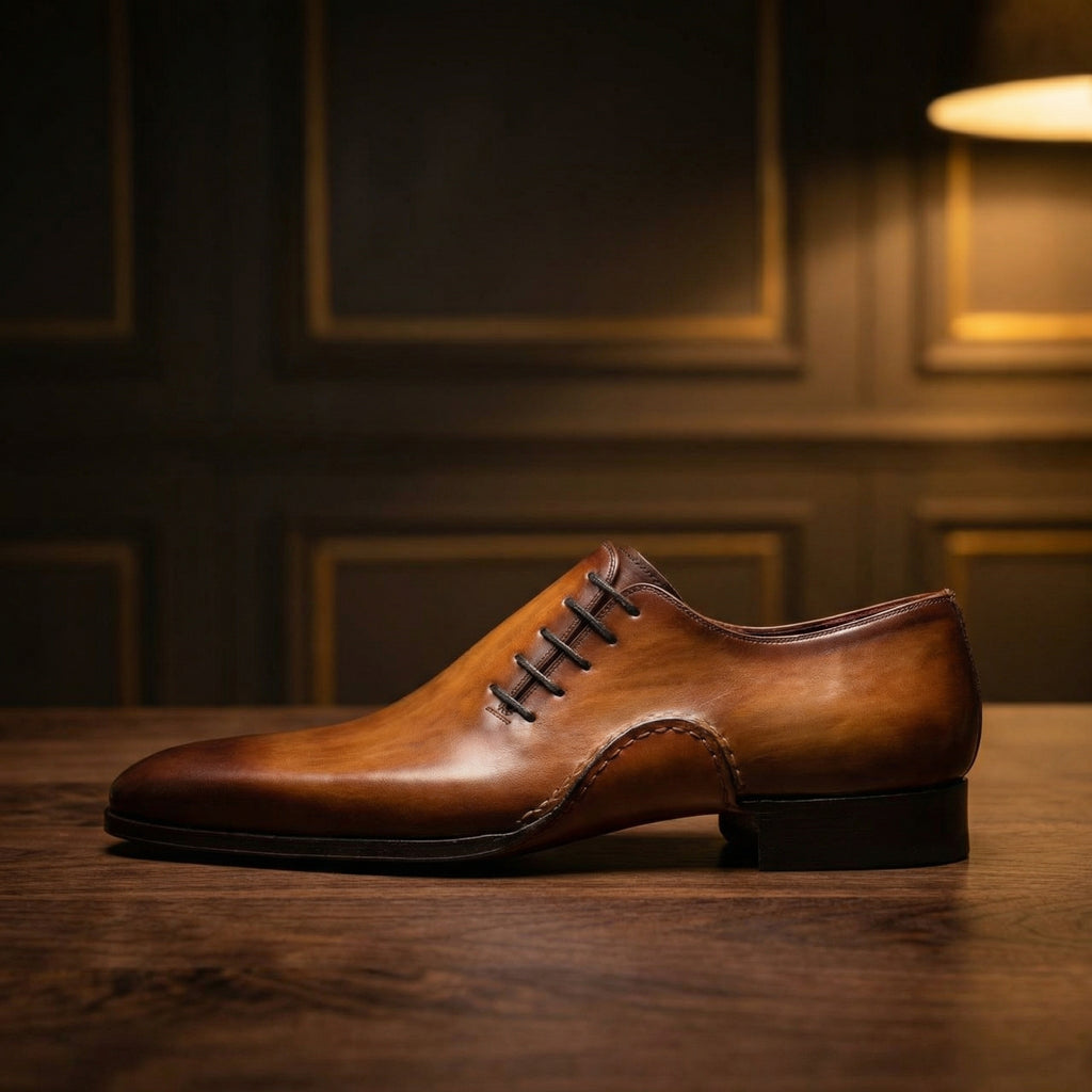 Brown Leather Balranald Oxfords Shoes