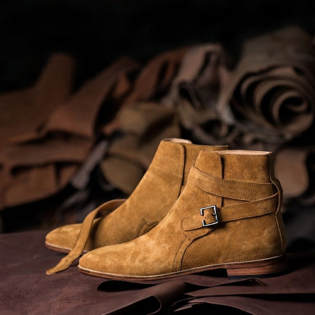 Tan Suede Albon Slip On Jodhpur Boots