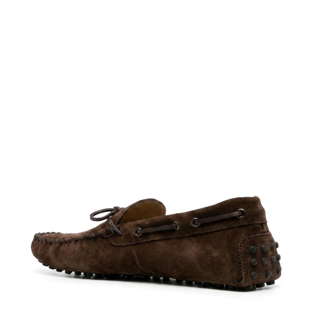 Height Increasing Brown Suede Alcalde Driving Loafers