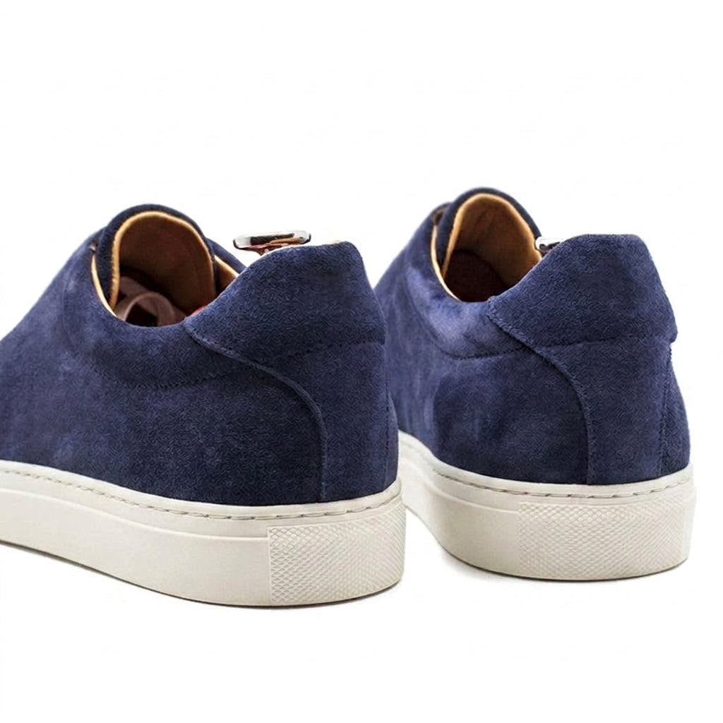 Height Increasing Navy Blue Suede Cieza Whole Cut Sneakers
