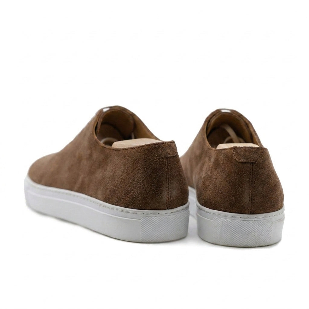 Height Increasing Grey Suede Ferrol Whole Cut Sneakers