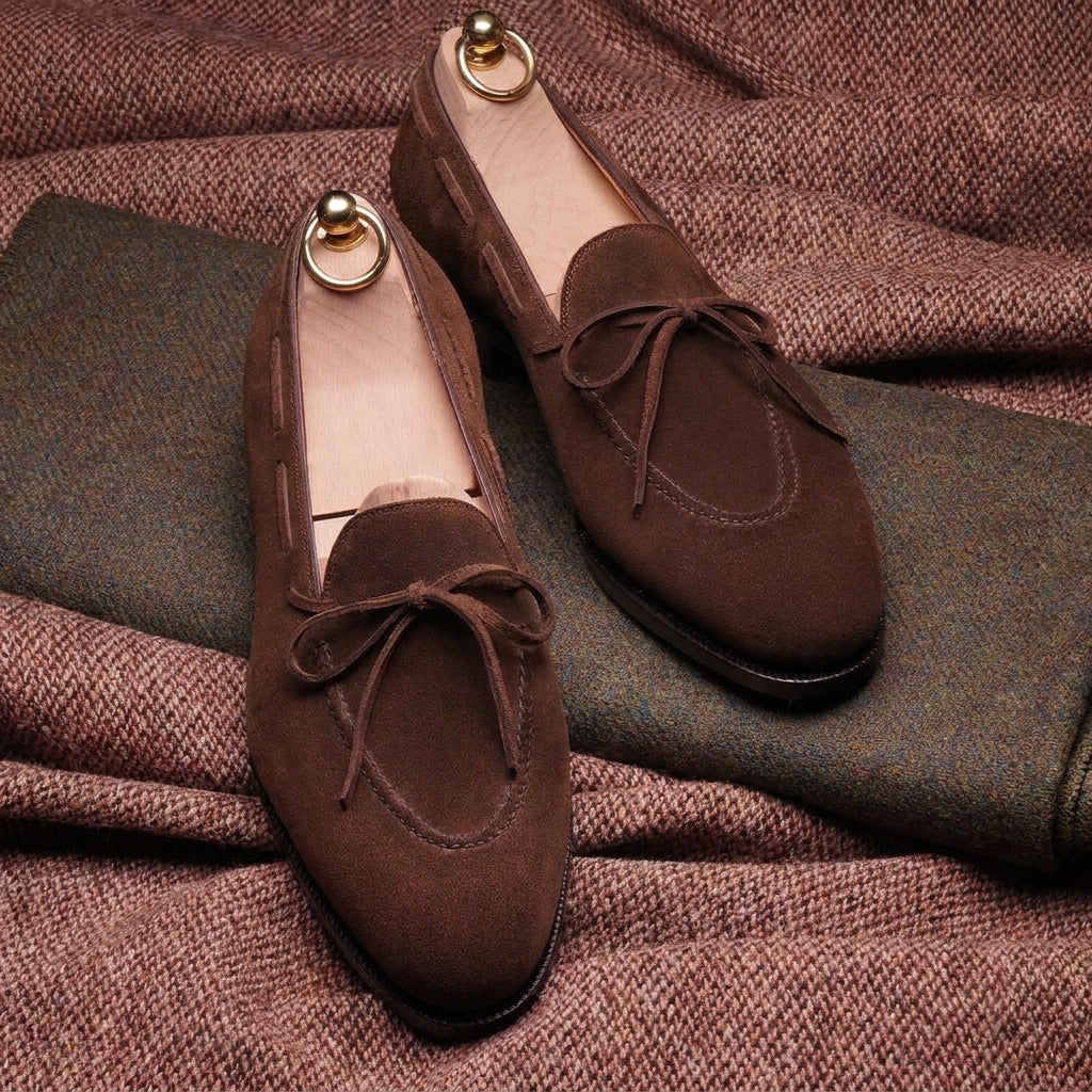 Height Increasing Brown Suede Carmona Loafers