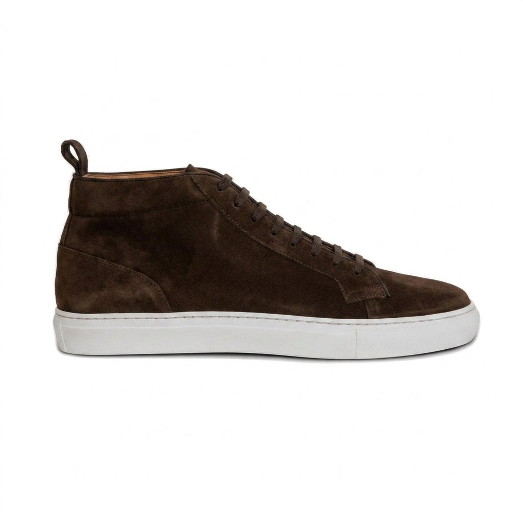 Height Increasing Brown Suede Leather Angus Sneaker Boots