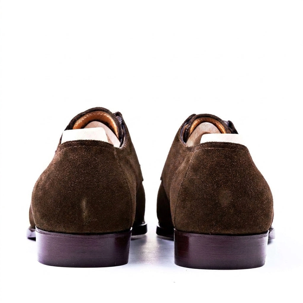 Height Increasing Goodyear Welted Sardoal Brown Suede Derby Loafer With Violin Leather Sole