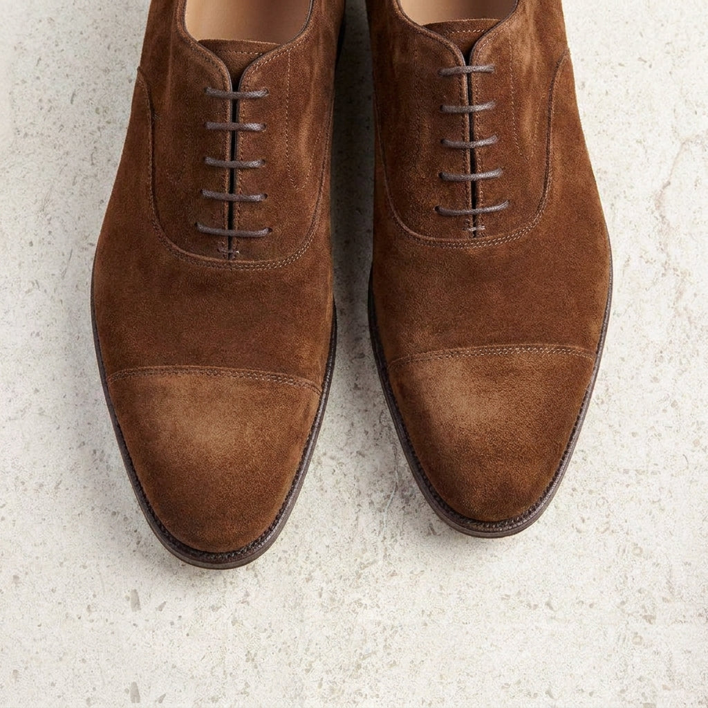 Height Increasing Tan Suede Ruxley Oxfords