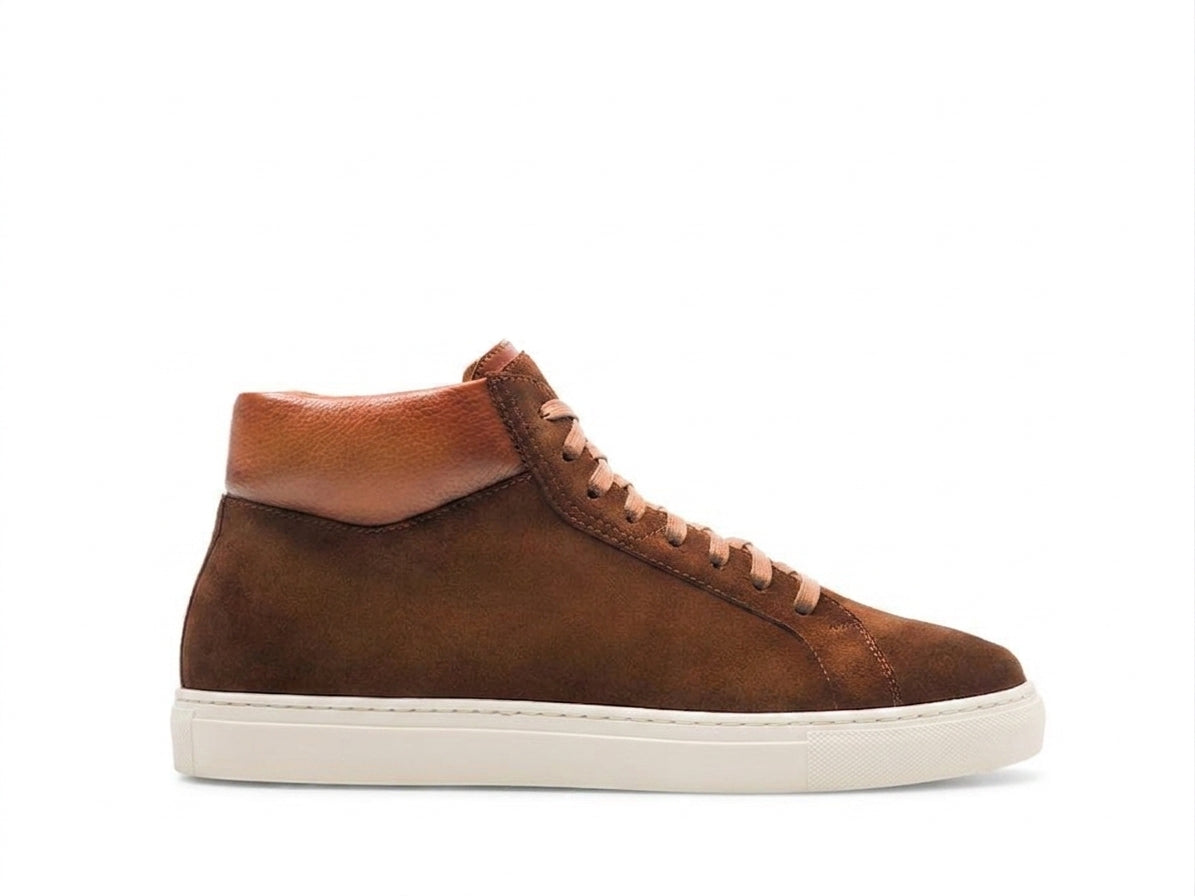 Tan Suede Nadelei High Top Sneaker Boots