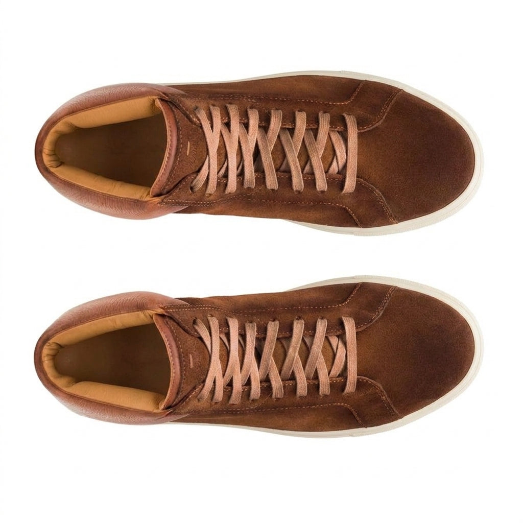Tan Suede Nadelei High Top Sneaker Boots