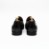 Black Leather Tana Peshawari Jutti Loafers | Wedding Shoes for Groom | Shoes for Haldi Mehendi Sangeet