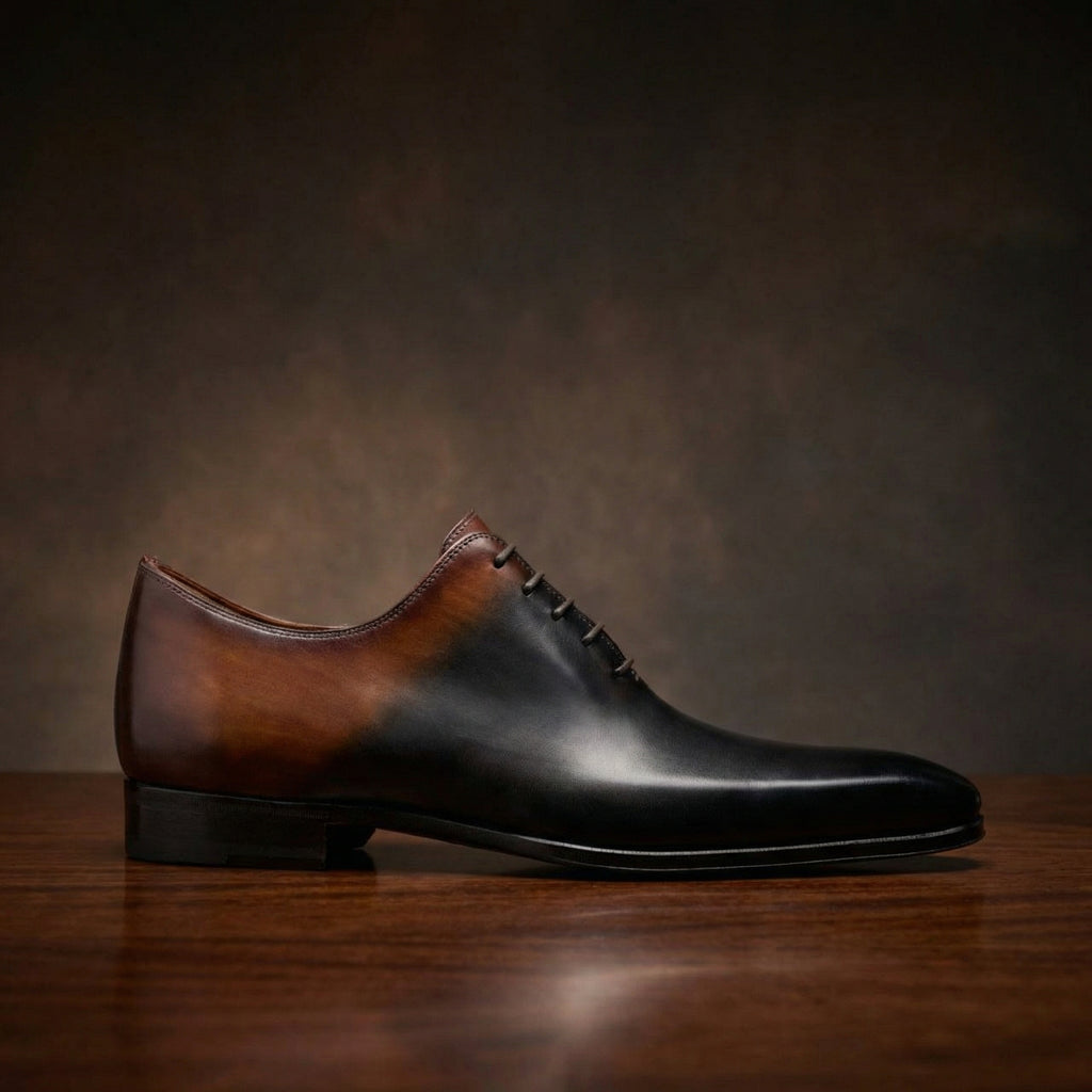 Height Increasing Black & Brown Leather Tasmania Oxfords