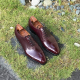 Brown Leather Azores Brogue Toe Cap Oxford Shoes 