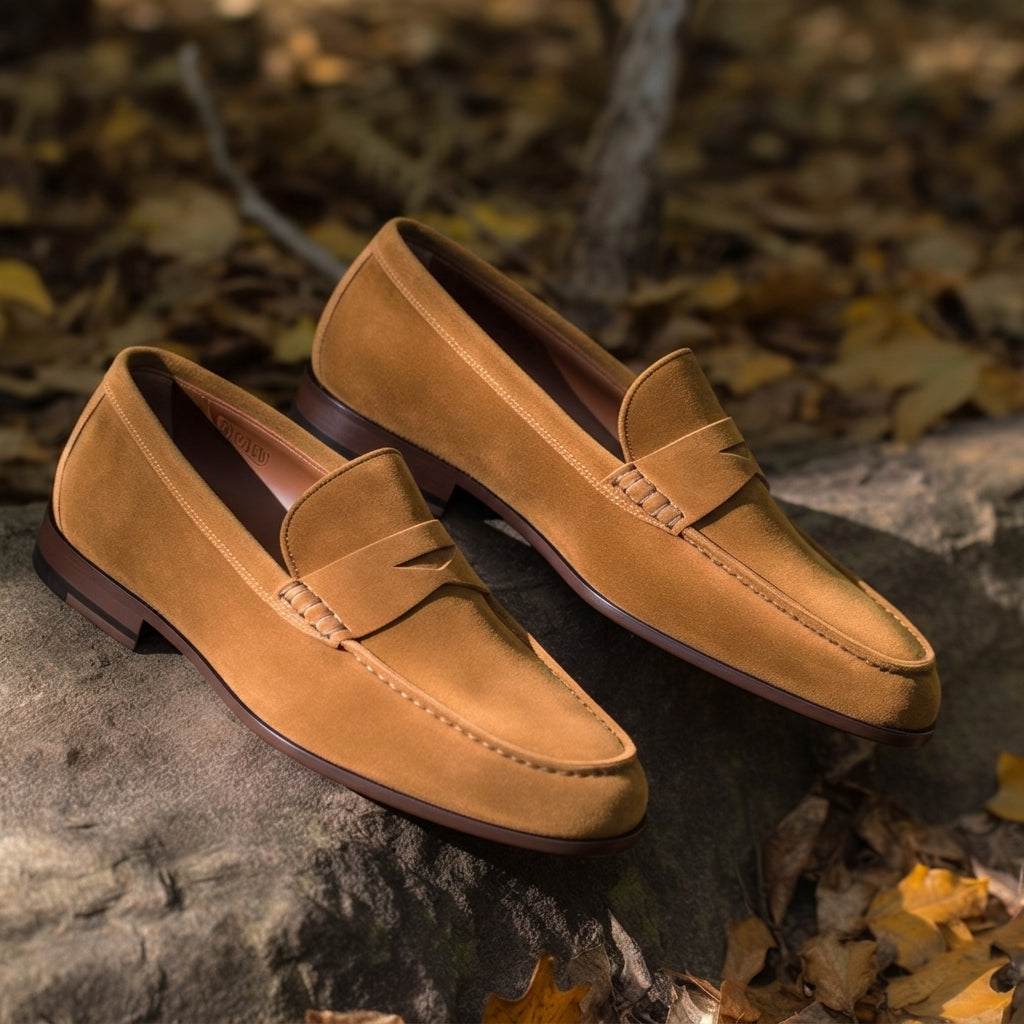 Copy of Tan Suede Ivyton Penny Loafers