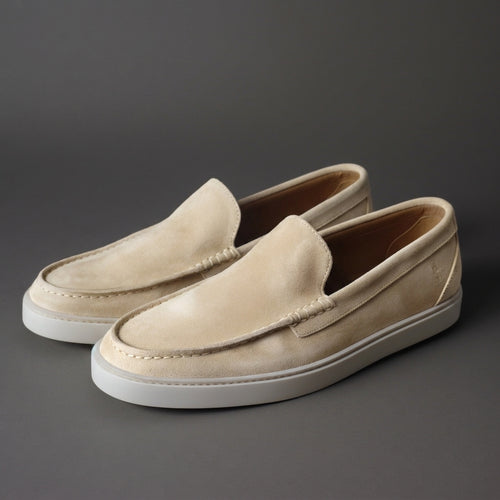 Biege Suede Anthea Slip On Sneakers : The Dapper Edit