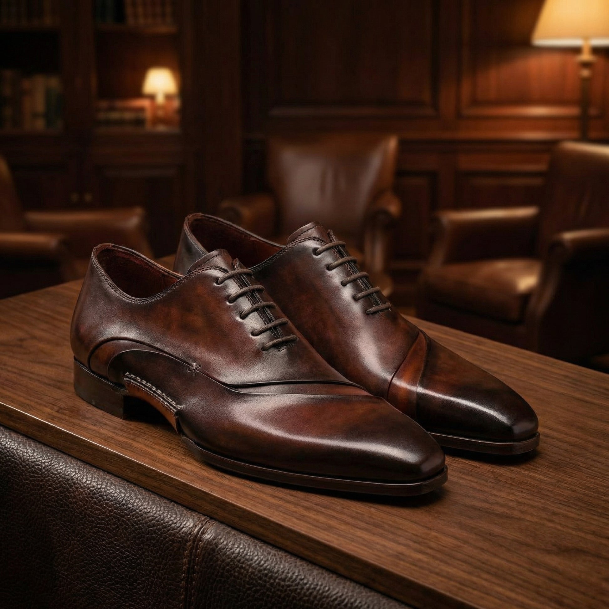 Brown Leather Coonamble Oxfords Shoes
