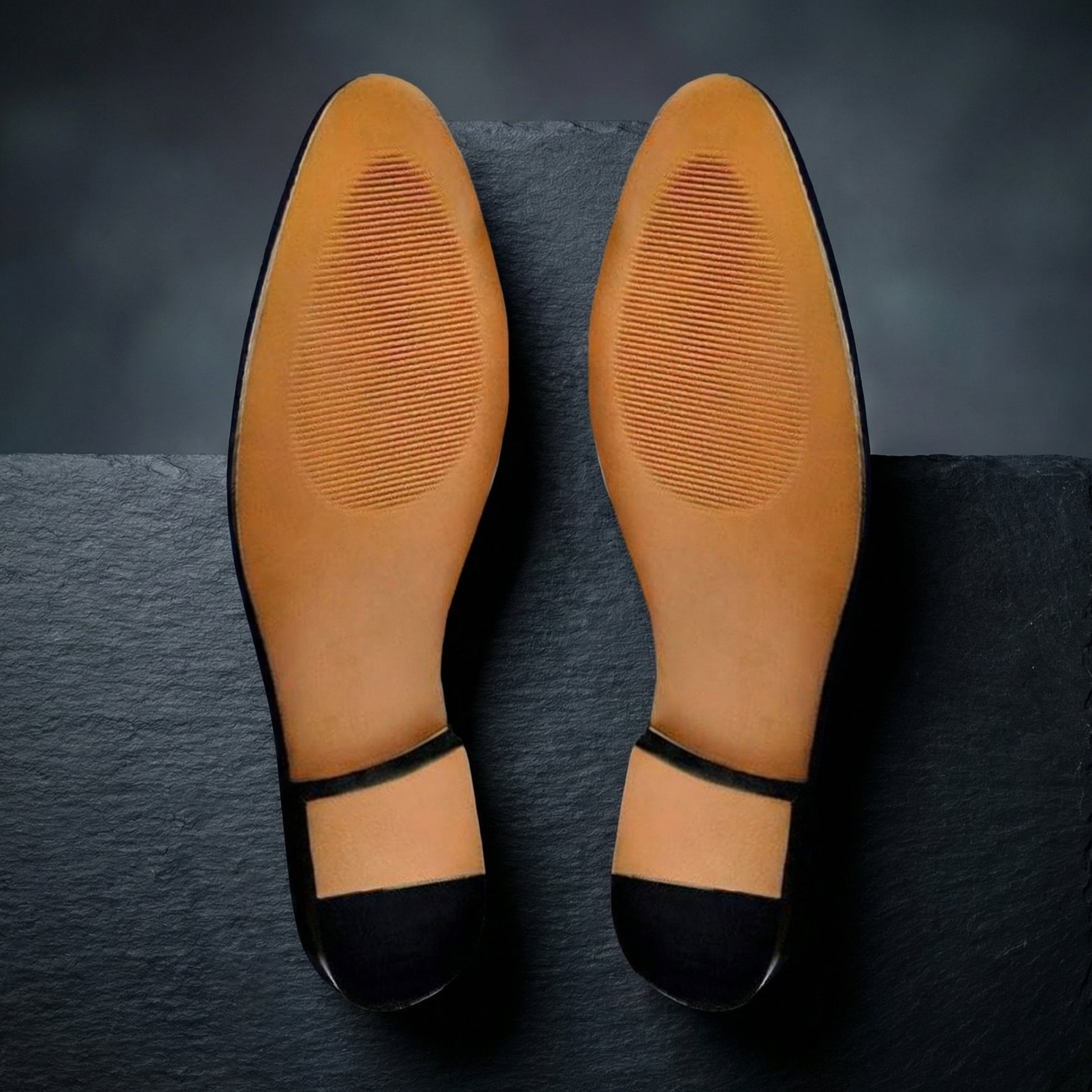 Blue Velvet Cavalry Guards Embroidered Loafers