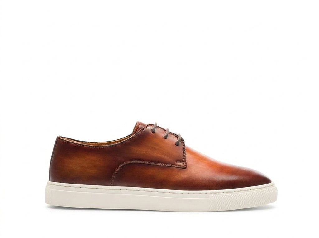 Tan Leather Isadora Lace Up Derby Sneakers - AW24