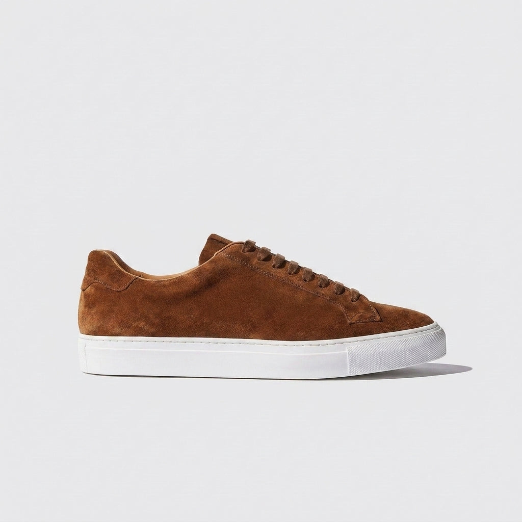 Tan Suede Logan Lace Up Sneakers - AW24