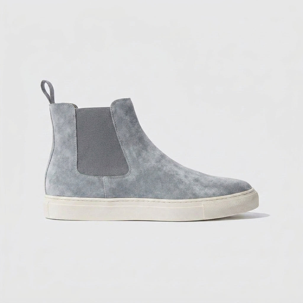 Grey Suede Kevin High Top Chelsea Sneaker Boots - AW24