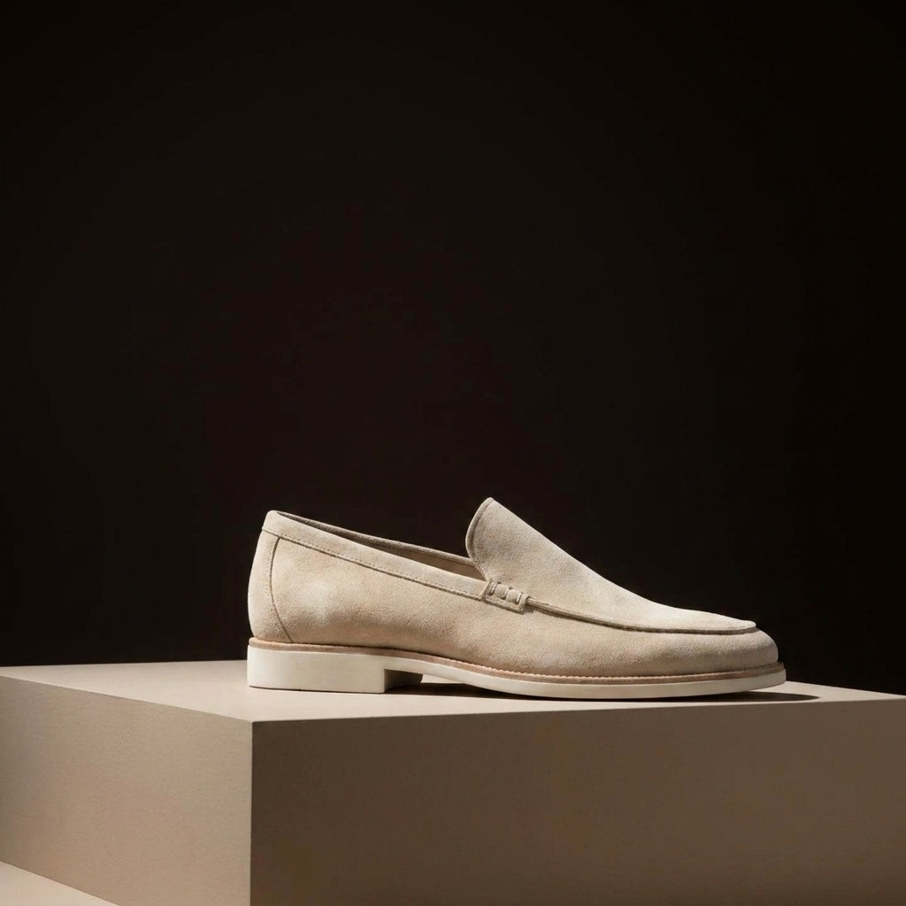 Cream Suede Nolan Loafers - AW24