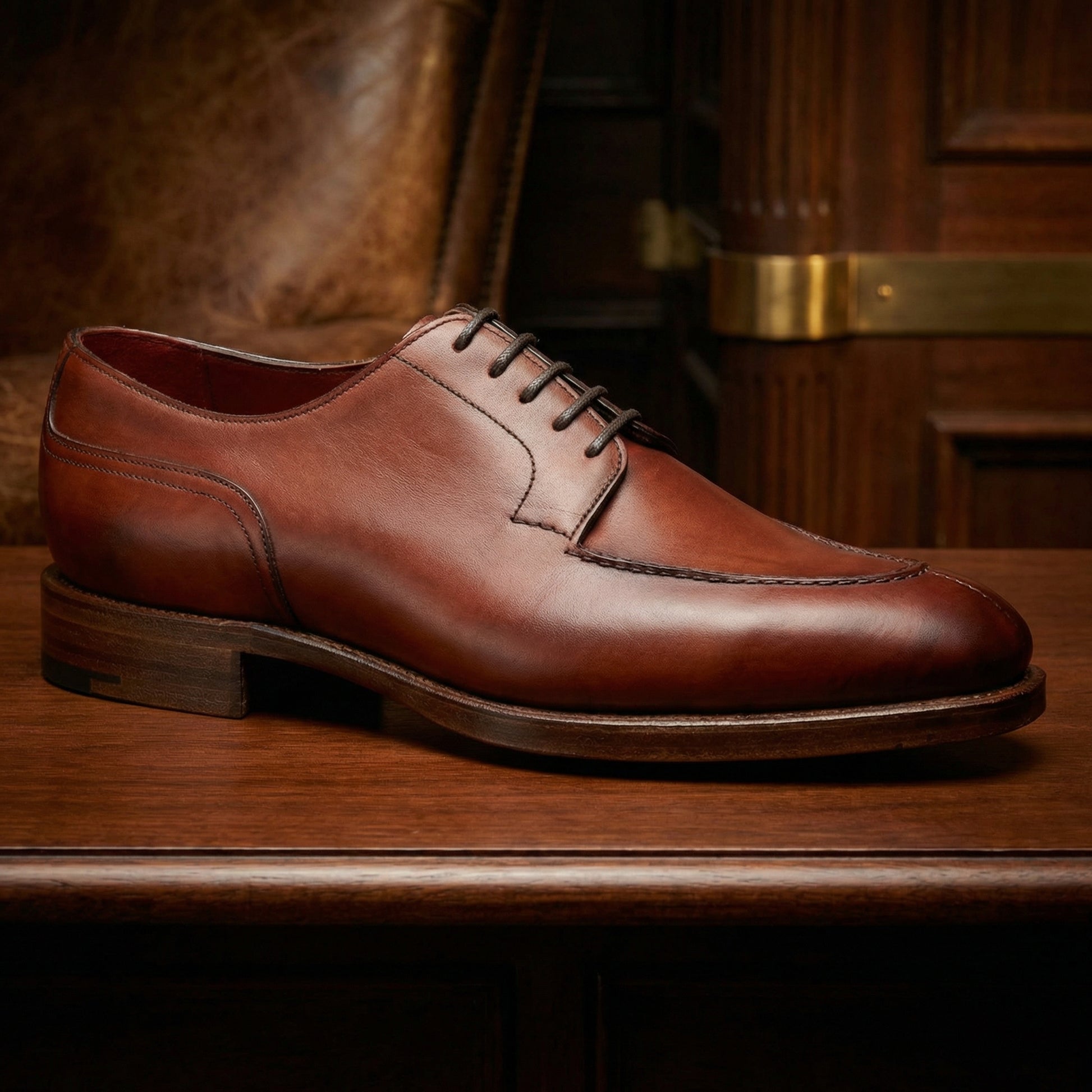 Fire Tan Leather Hamlet Derby Shoes