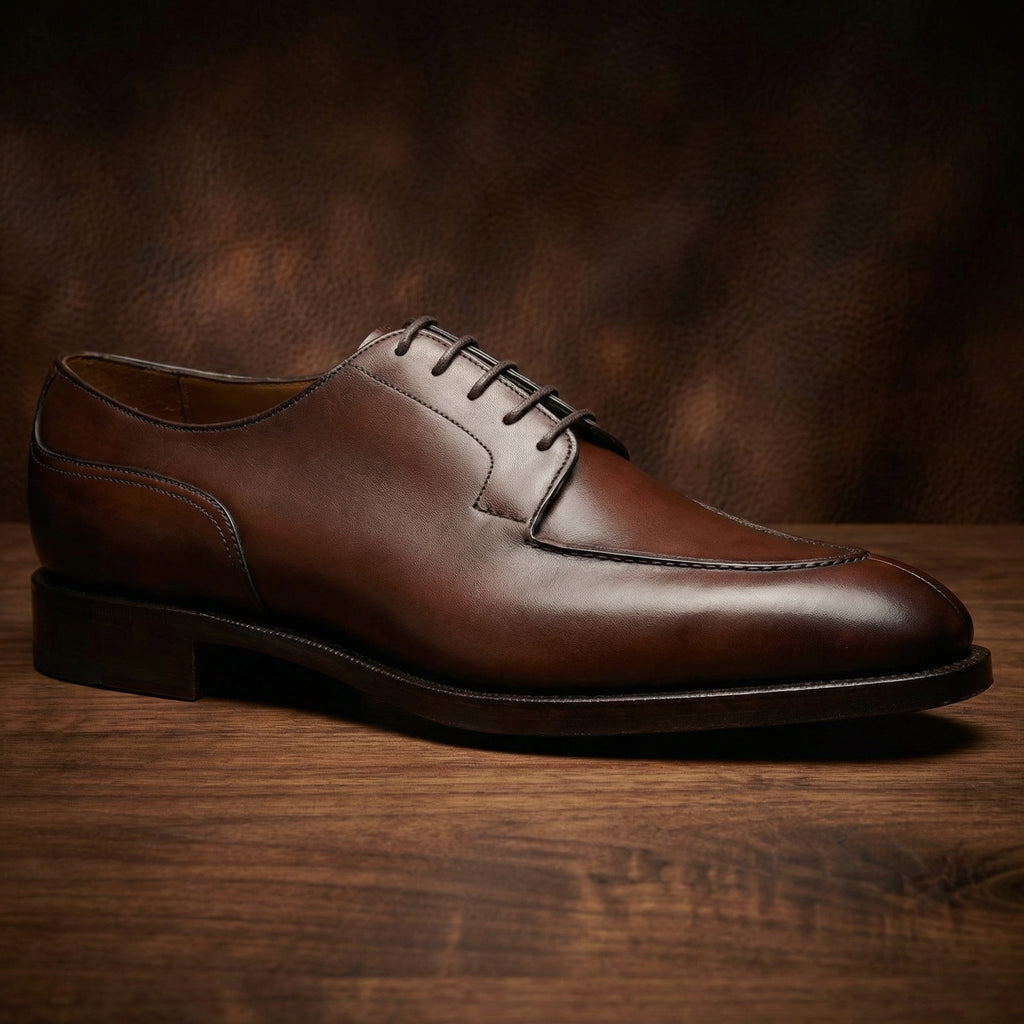Brown Leather Hamlet Derby Shoes