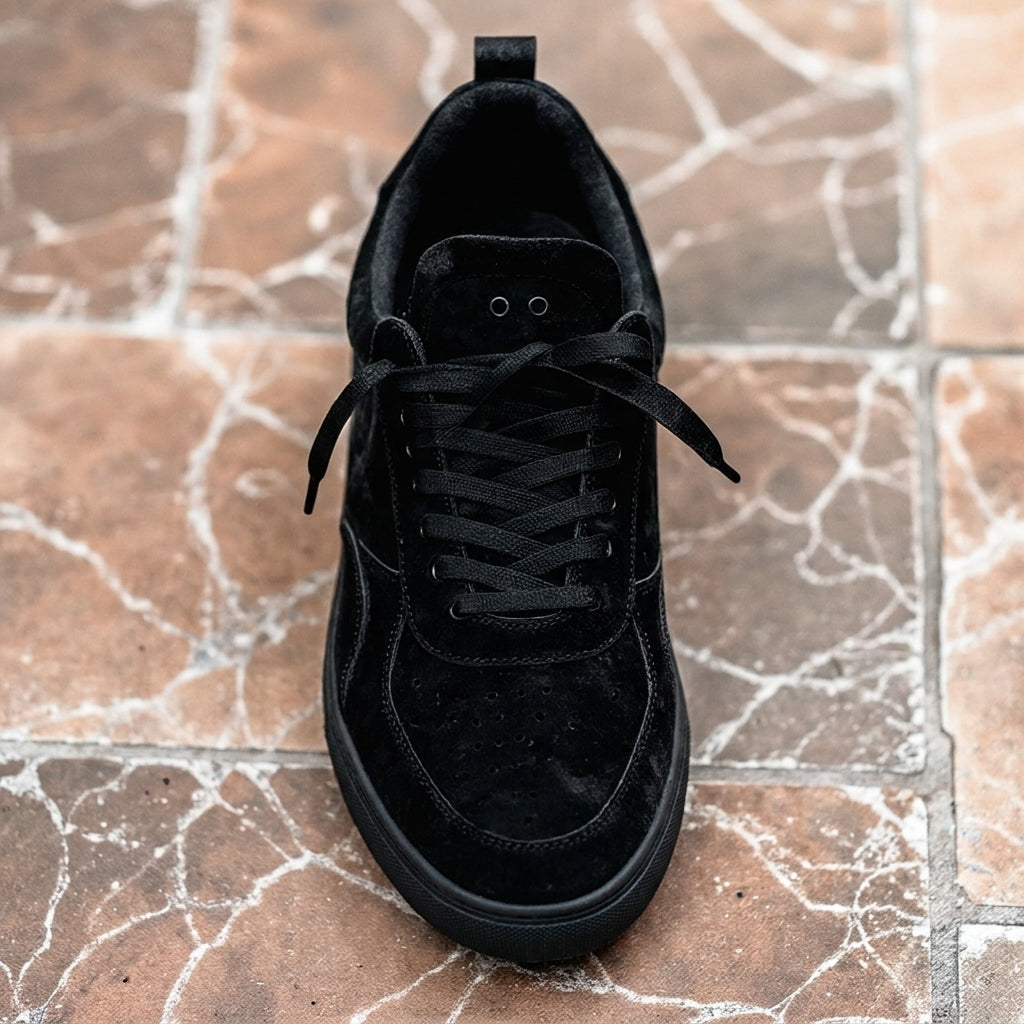 Black Suede Sport Coal Cusion Sneaker  - Summer 2024 Collection