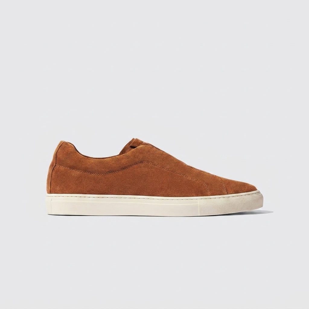 Brown Leather Surge Slipon Sneakers - Summer 2024 Collection