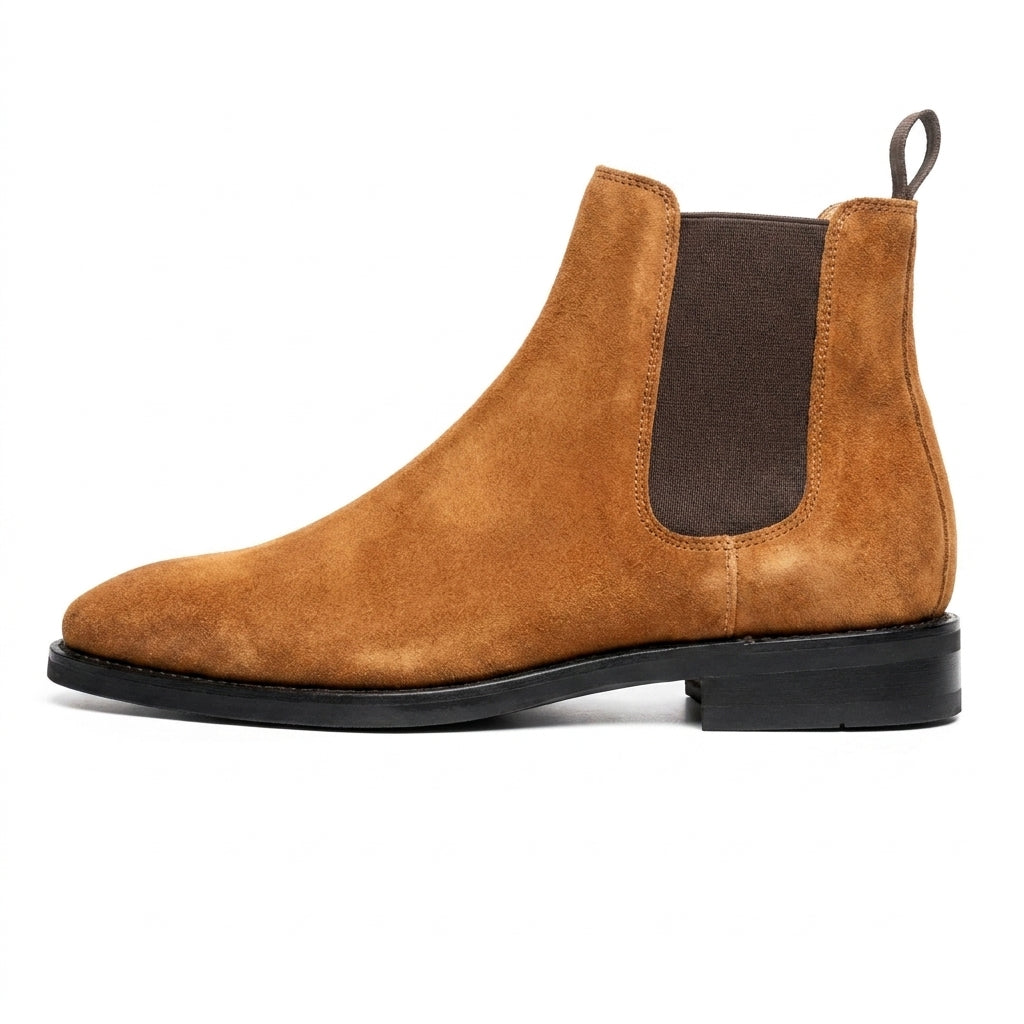 Brown Suede Leather Astorga Toecap Chelsea Boots - Summer 2024 Collection
