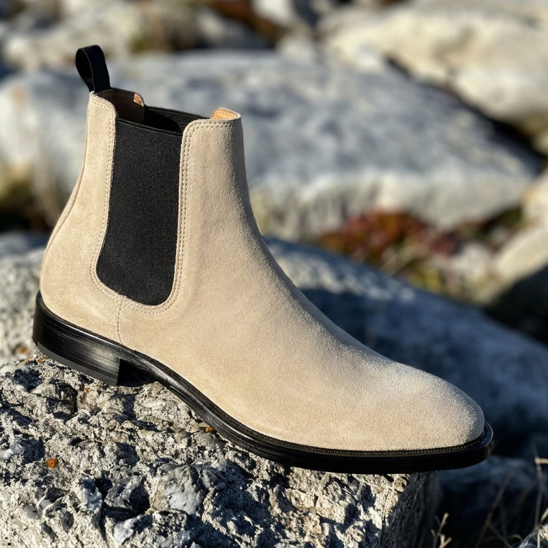 Beige Suede Benedetto Chelsea Boot