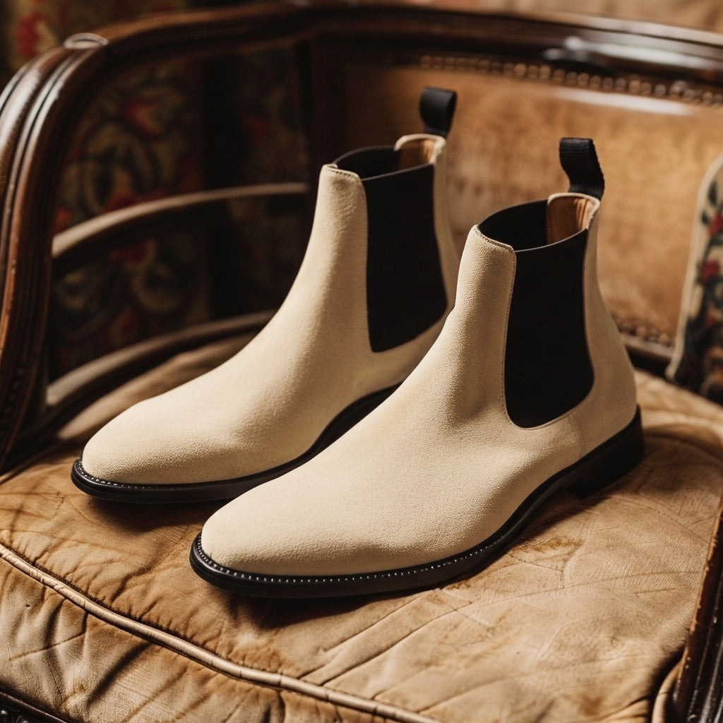 Beige Suede Bruno Chelsea Boot