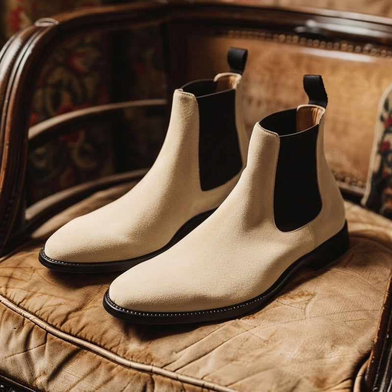 Beige Suede Bruno Chelsea Boot
