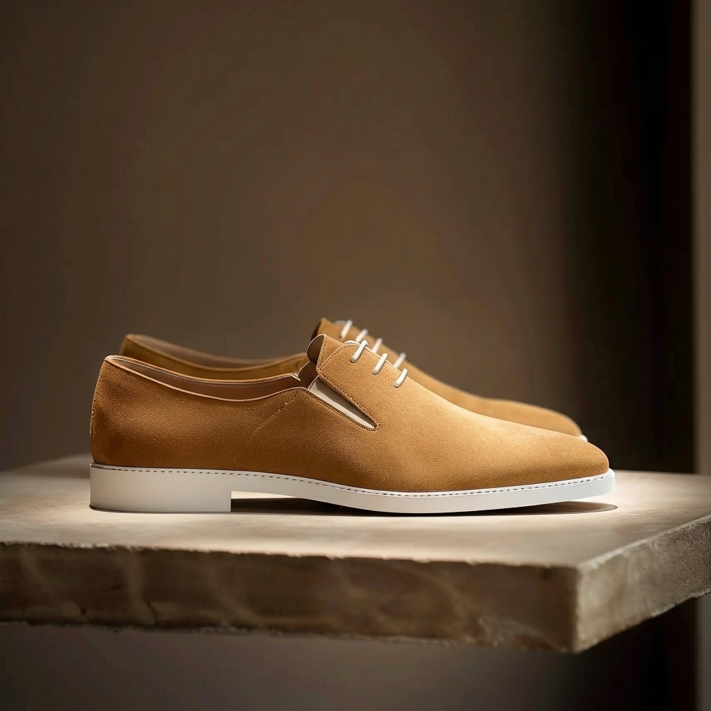 Beige Suede Filippo Loafers