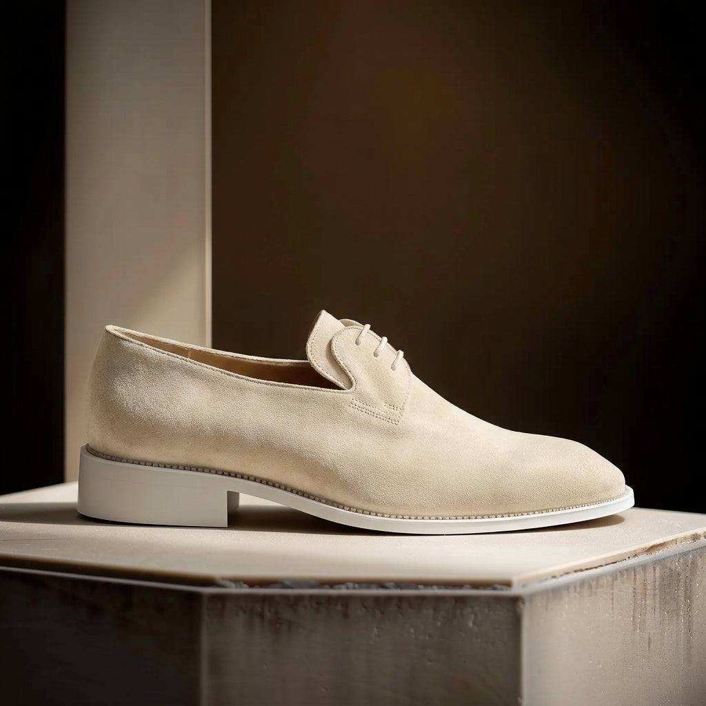 Beige Suede Giancarlo Loafers