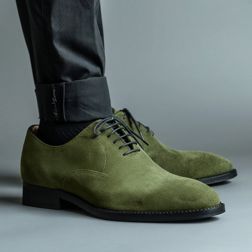 Green Suede Martino Oxfords