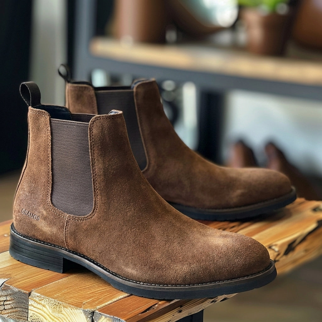 Brown Nubuck Leather Bartolo Chelsea Boot
